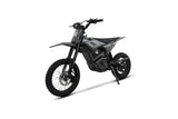 Side view of the Valtinsu EM5 electric dirt bike, carbon edition, built for trail riding and off-road adventures.