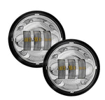 VisionPRO 8700CP Chrome 4.5" LED Passing Lamp Kit for Harley Davidson and Others " PAIR"