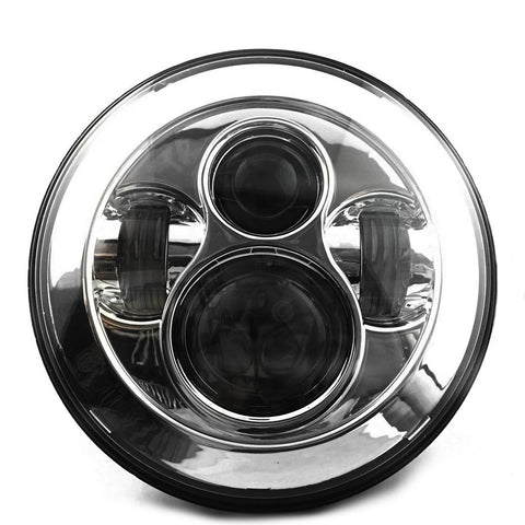 VisionPRO 8700C Chrome 7" Round Harley Daymaker LED Projection Headlight for Harley Davidson Motorcycles
